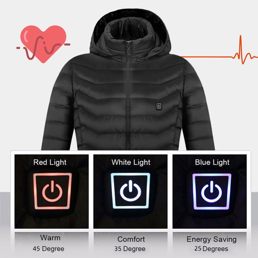 TEKLO USB Heated Winter Jacket – Elektrische Warmtejas voor Heren