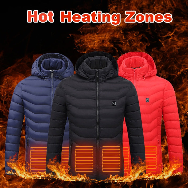 TEKLO USB Heated Winter Jacket – Elektrische Warmtejas voor Heren