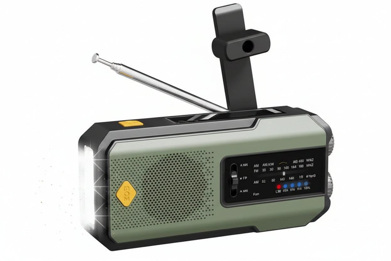 TEKLO Premium Noodradio met Ingebouwde Zonnepaneel & Handoplader